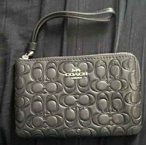 Black Coach Wristlet